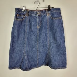 Tommy Hilfigure Jean Skirt 100% Cotton Sz 16 Like New